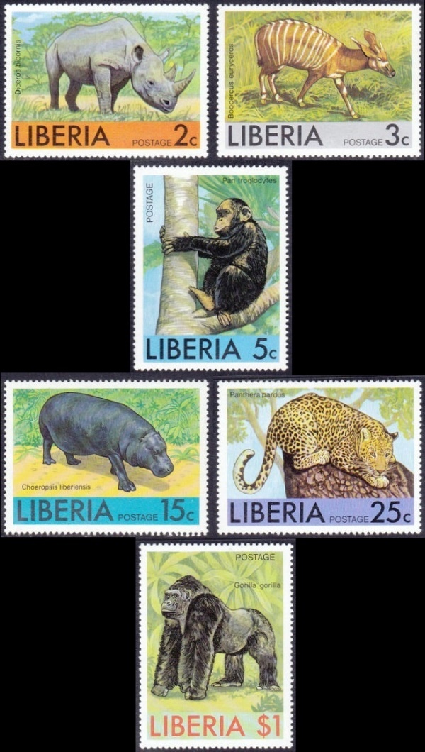 Liberia 1976 African Animals Stamps