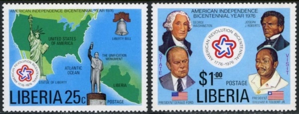 Liberia 1976 American Bicentennial Stamps