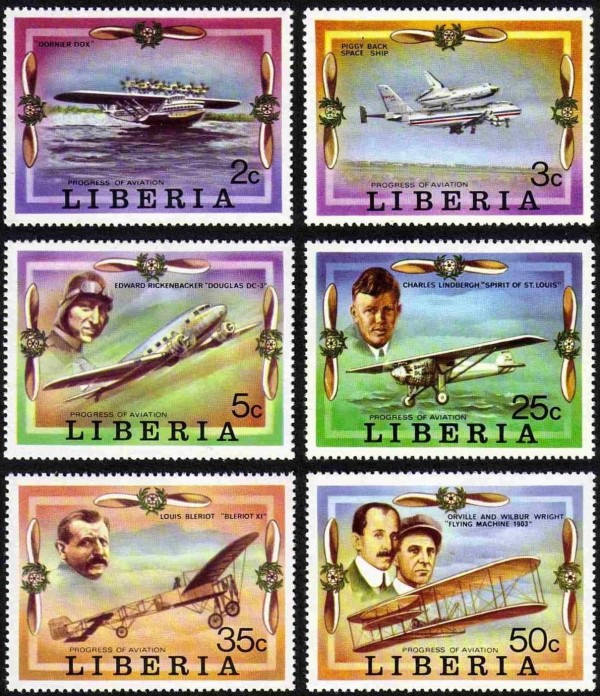 Liberia 1978 Progress of Aviation Stamps