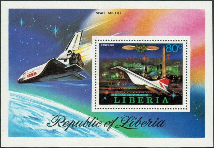 Liberia 1978 Progress of Aviation Souvenir Sheet