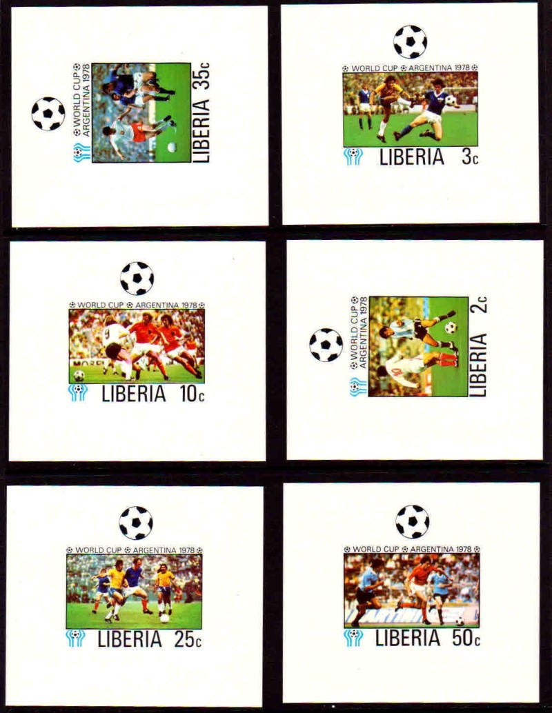 Liberia 1978 11th World Cup Soccer Championship Deluxe Sheetlet Set