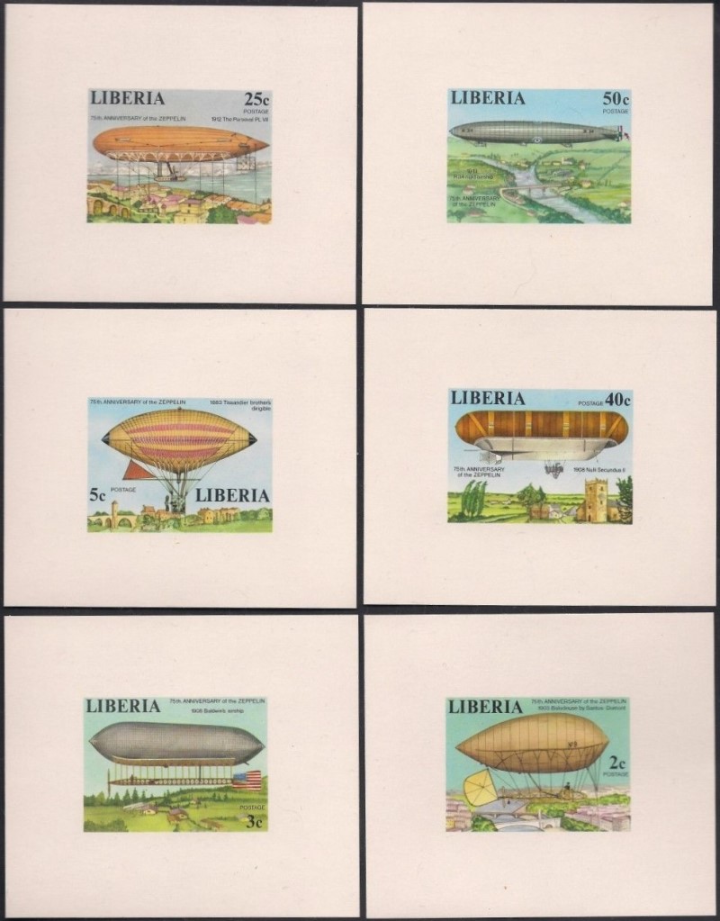 Liberia 1978 75th Anniversary of the Zeppelin Deluxe Sheetlet Set