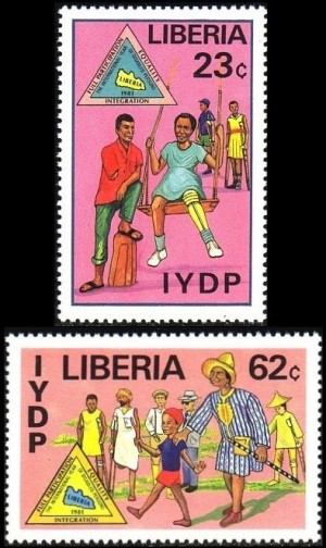 Liberia 1982 International Year of the Disabled Stamps