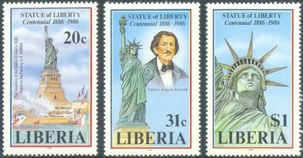 Liberia 1986 Centennial of the Statue of Liberty Stamps