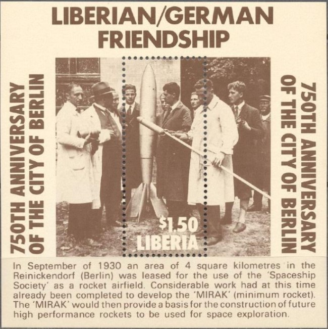 Liberia 1987 750th Anniversary of the City of Berlin Souvenir Sheet
