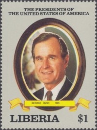 Liberia 1989 Presidents of the United States (1982) George Bush Stamp
