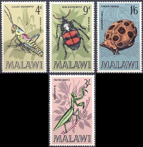 Malawi 1970 Insects Stamps