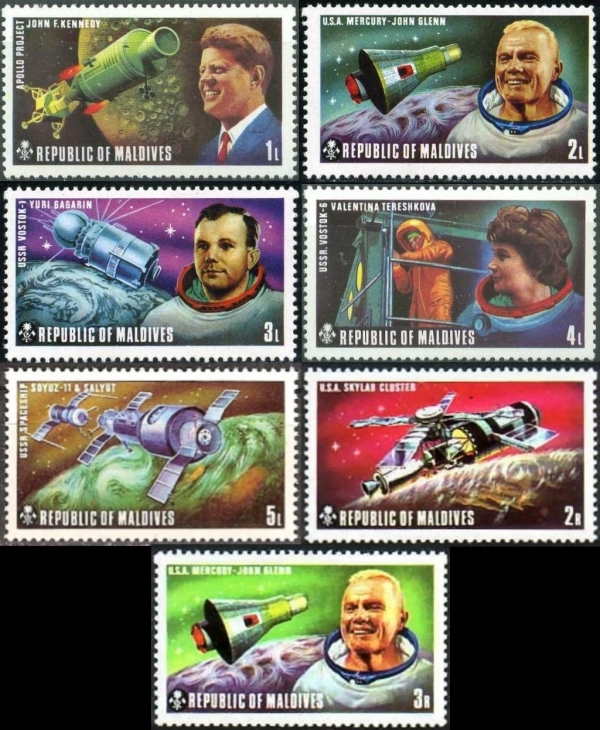 1974 Space Explorations of the U.S.A. and U.S.S.R. Stamps