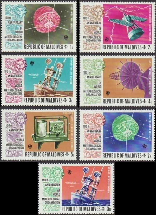 1974 Centenary of the World Meteorological Organization Stamps