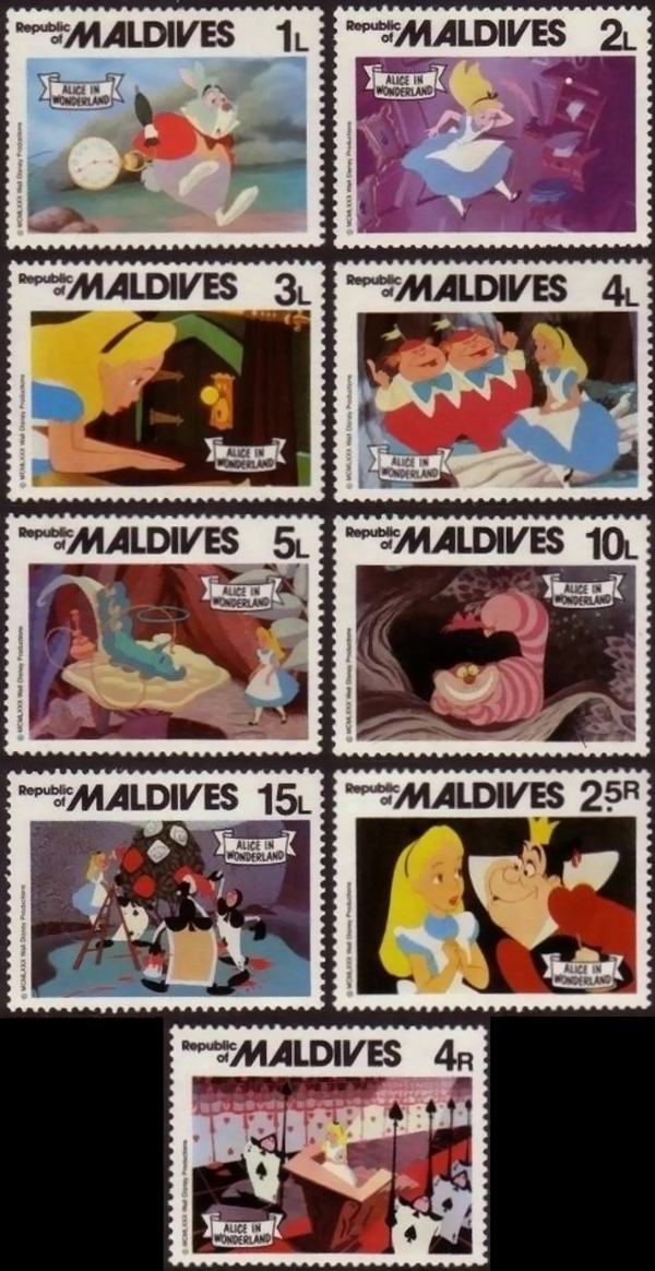 1980 Scenes From the Film 'Alice in Wonderland' Stamps
