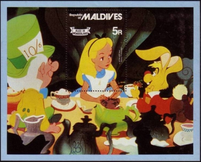 1980 Scenes From the Film 'Alice in Wonderland' Souvenir Sheet