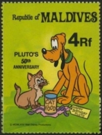 1981 50th Anniversary of Walt Disney Character PLUTO Stamps