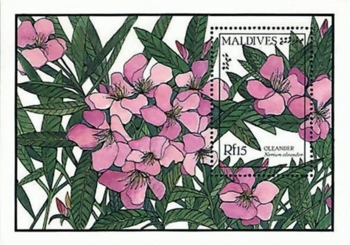 1987 Flowers 'Oleander' Souvenir Sheet