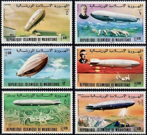 Mauritania 1976 75th Anniversary of the Zeppelin Stamps