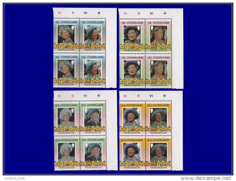Montserrat 1985 Queen Elizabeth 85th Birthday Inverted Stamp Forgery Set