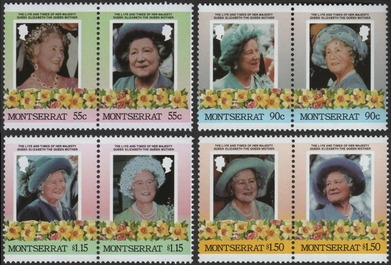 Montserrat 1985 Queen Elizabeth 85th Birthday Stamp Forgery Set