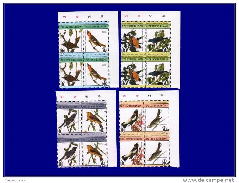 Montserrat 1985 Audubon Birds Inverted Stamp Forgery Set