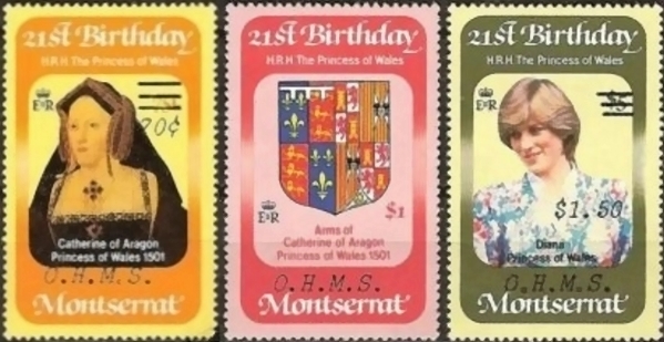 1983 21st Birthday of Princess Diana Official Stamps