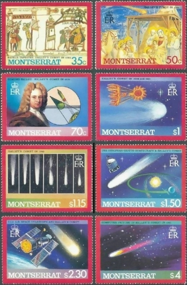 1986 Appearance of Halley's Comet Stamps