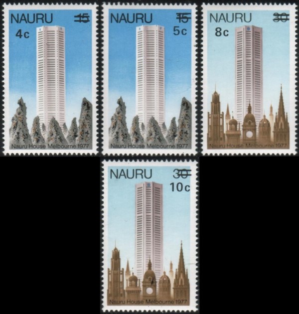 1978 The 1977 Opening of Nauru House Stamps Surcharged