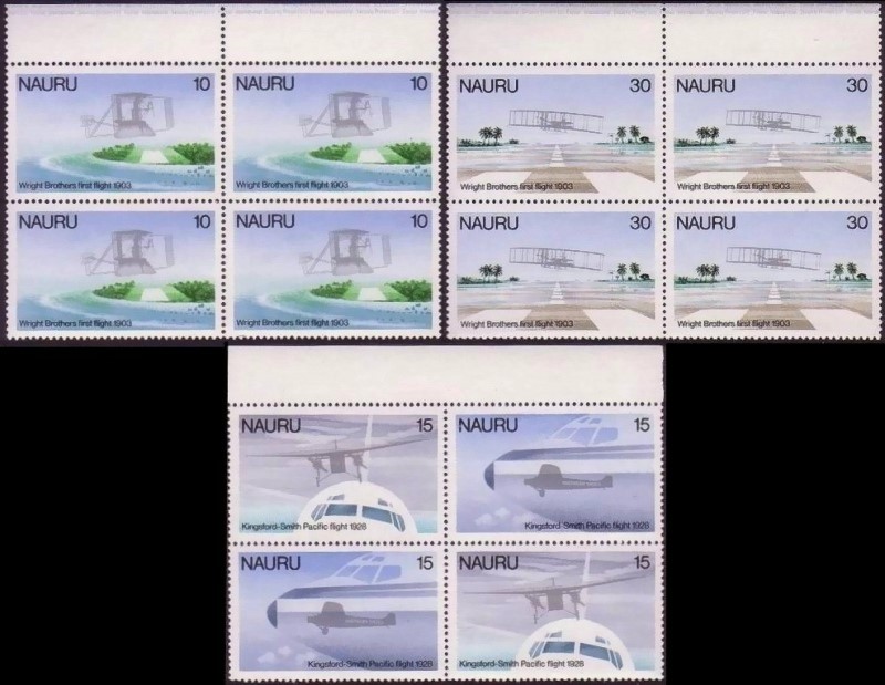 1979 Flight Anniversaries Stamp Blocks of 4
