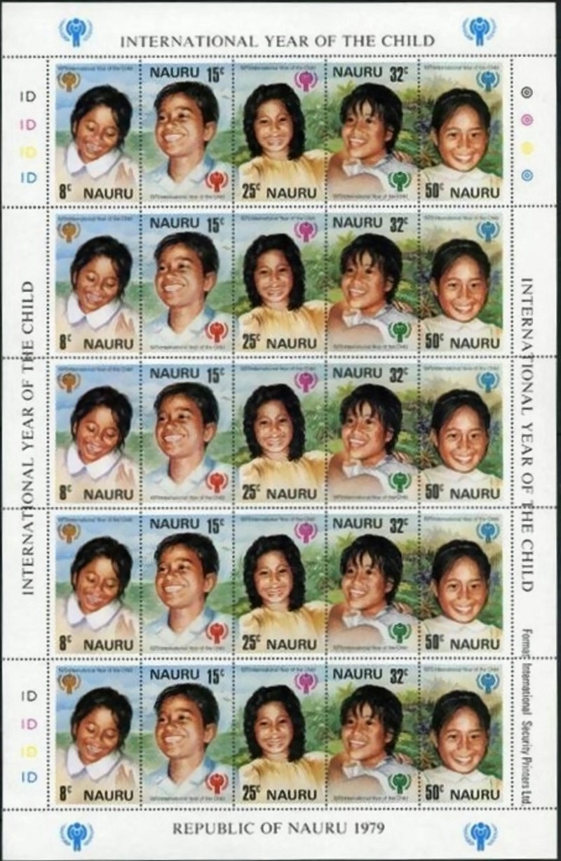 1979 International Year of the Child Stamp Pane