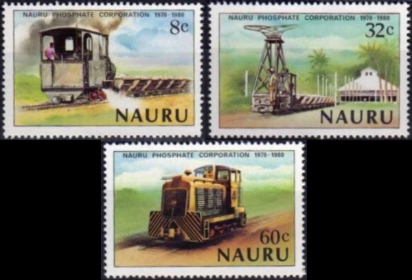 1980 10th Anniversary of the Nauru Phosphate Coproration and London Stamp Expo Stamps