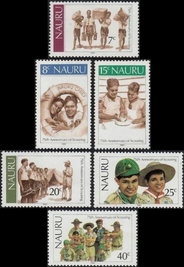 1982 75th Anniversary of the Boy Scout Movement and STAMPEX Expo Stamps
