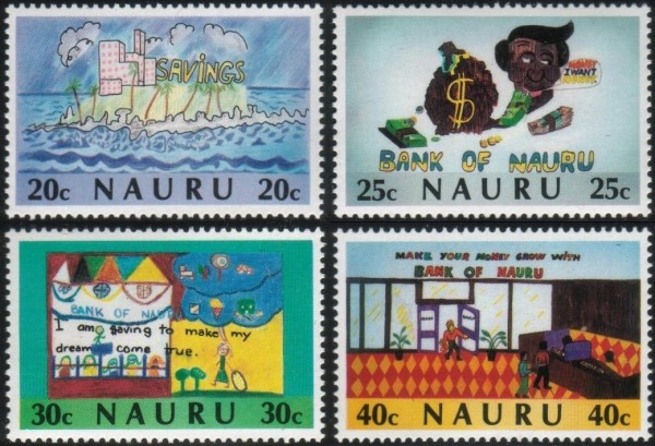 1986 10th Anniversary of the Bank of Nauru Stamps