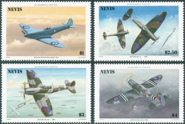 1986 50th Anniversary of the Spitfire Stamps