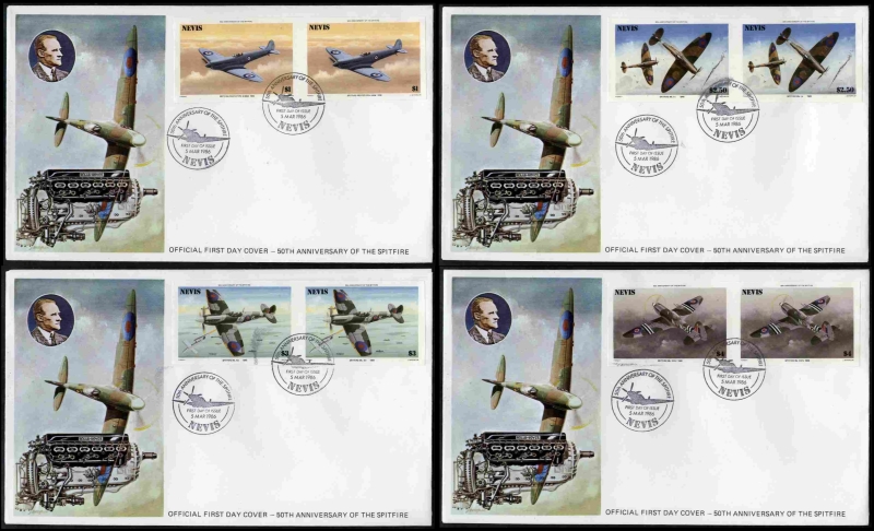 1986 50th Anniversary of the Spitfire Promotional Imperforate Proof Cards