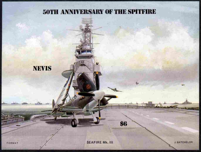 1986 50th Anniversary of the Spitfire Imperforate Souvenir Sheet