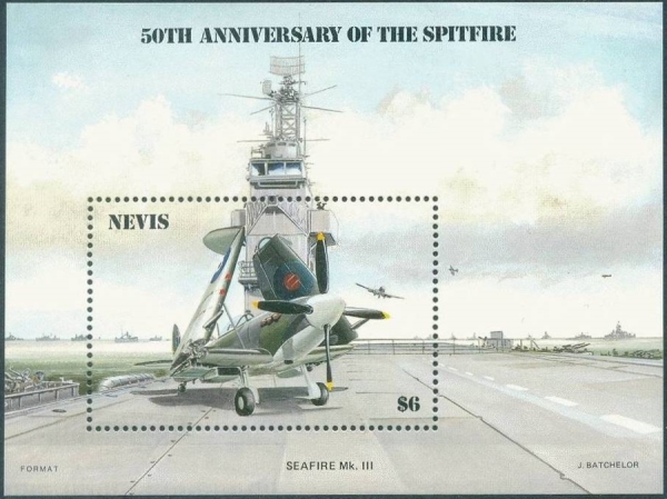 1986 50th Anniversary of the Spitfire Souvenir Sheet