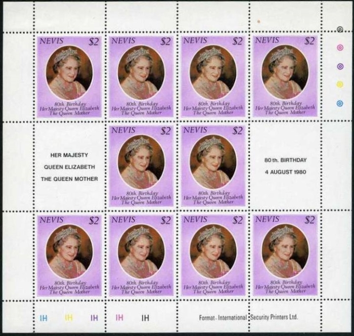 1980 80th Birthday of the Queen Mother Mini Sheet