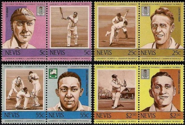 1984 Leaders of the World Cricket Players (1st series) Stamps