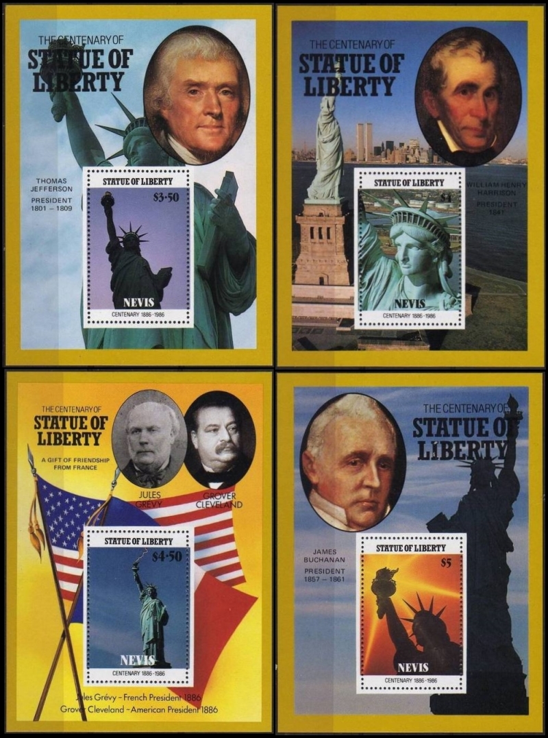 1986 Centenary of the Statue of Liberty Souvenir Sheets