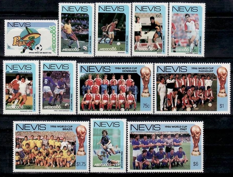 1986 World Cup Soccer Championship Stamps