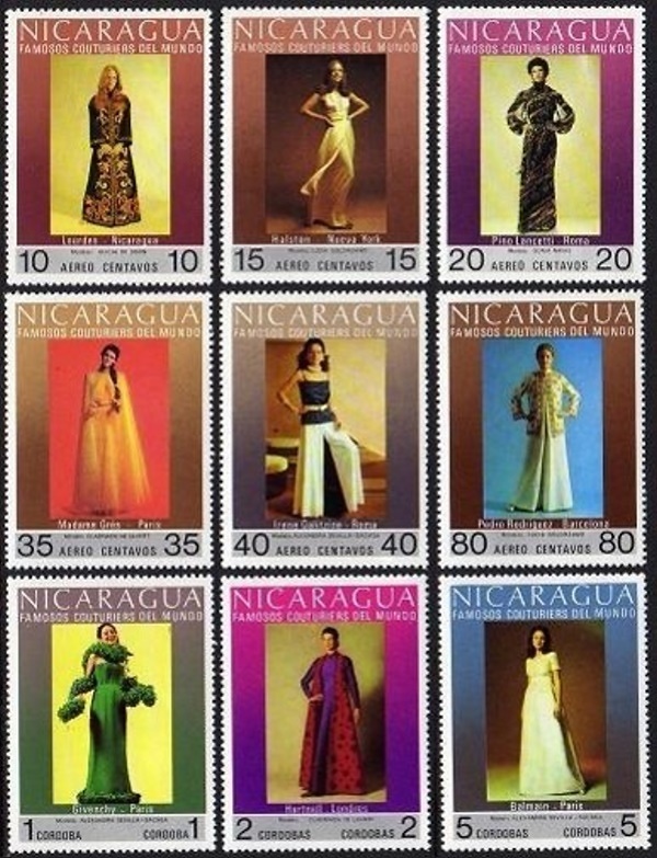 1973 Gowns of Famous Designers, Couturiers Stamps