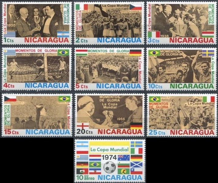 1974 World Cup Football (soccer) Championship Stamps