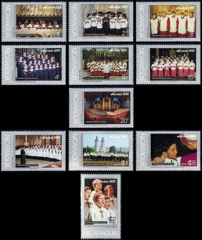 1975 Christmas, Famous Choirs Stamps
