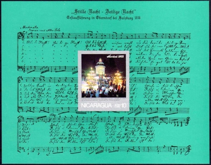 1975 Christmas, Famous Choirs Imperforate Souvenir Sheet