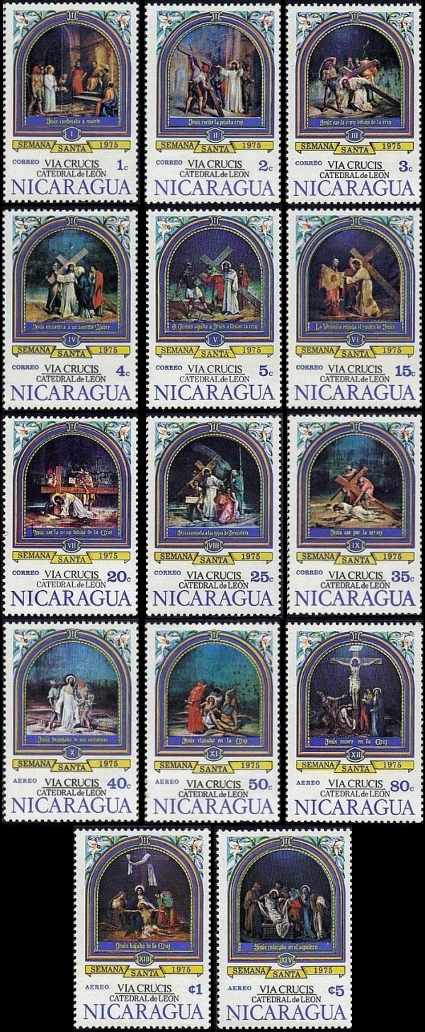 1975 Easter Stations of the Cross Stamps