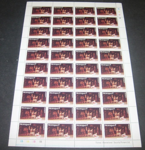 1977 Christmas Stamp Pane with Format Logo Proving Format Produced this Stamp Issue