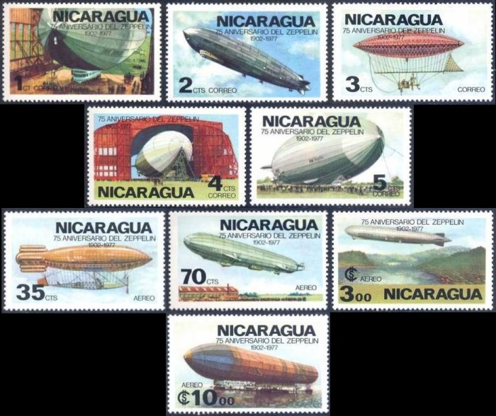1977 75th Anniversary of the First Zeppelin Flight Stamp