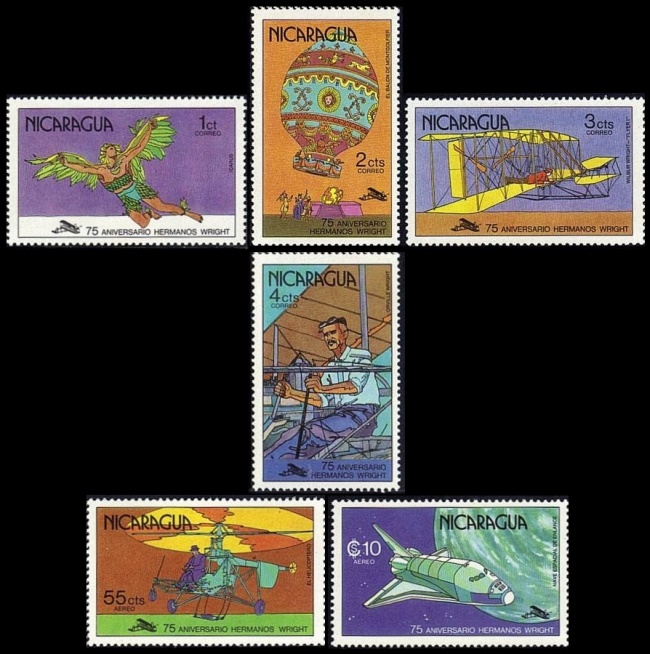 1978 History of Aviation, 75th Anniversary of the First Powered Flight Stamps