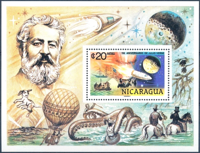 1978 150th Anniversary of the Birth of Jules Verne Souvenir Sheet