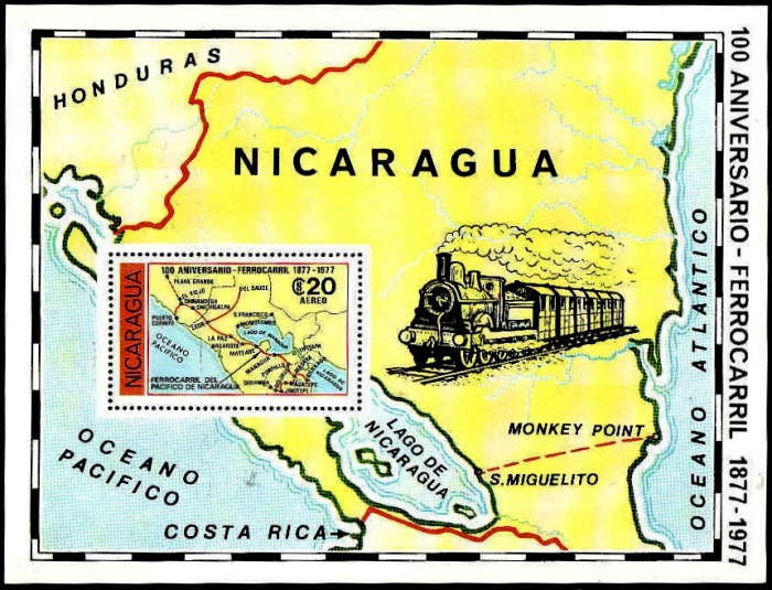 1978 Centenary of Nicaraguan Railroads Souvenir Sheet