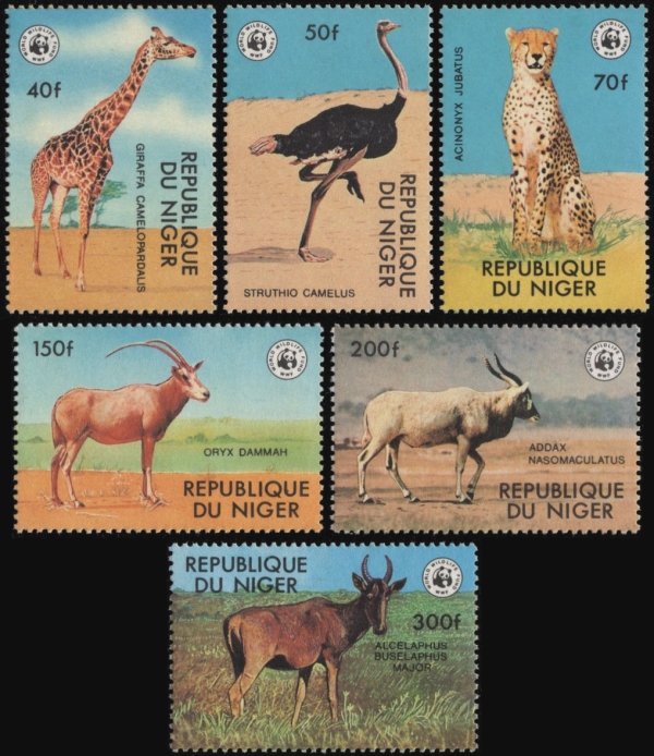 Niger 1978 Animals, Endangered Species (WWF) Stamps