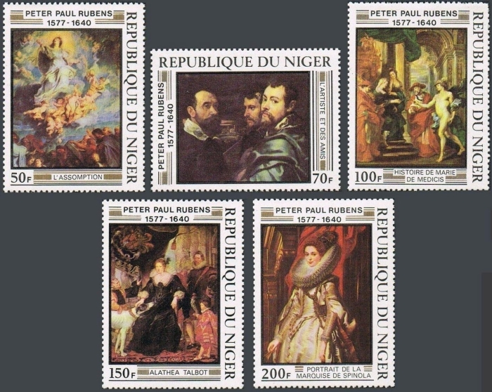 Niger 1978 Rubens Paintings Stamps