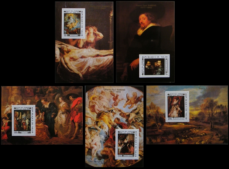 Niger 1978 Rubens Paintings Deluxe Souvenir Sheet Set